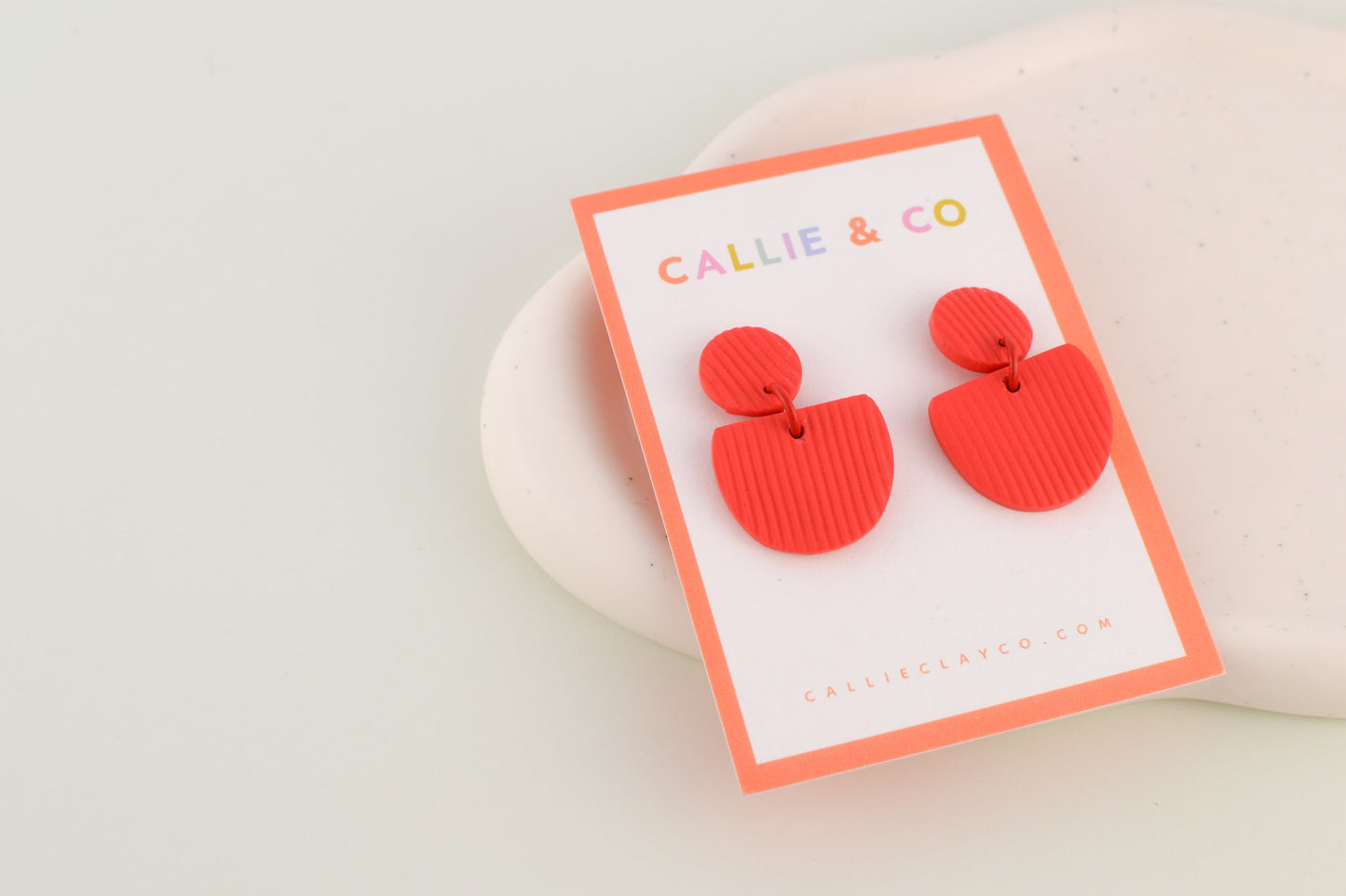 Rainbow Collection | Bright Red Textured Dangles