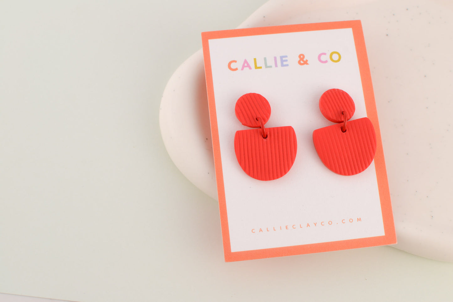 Rainbow Collection | Bright Red Textured Dangles