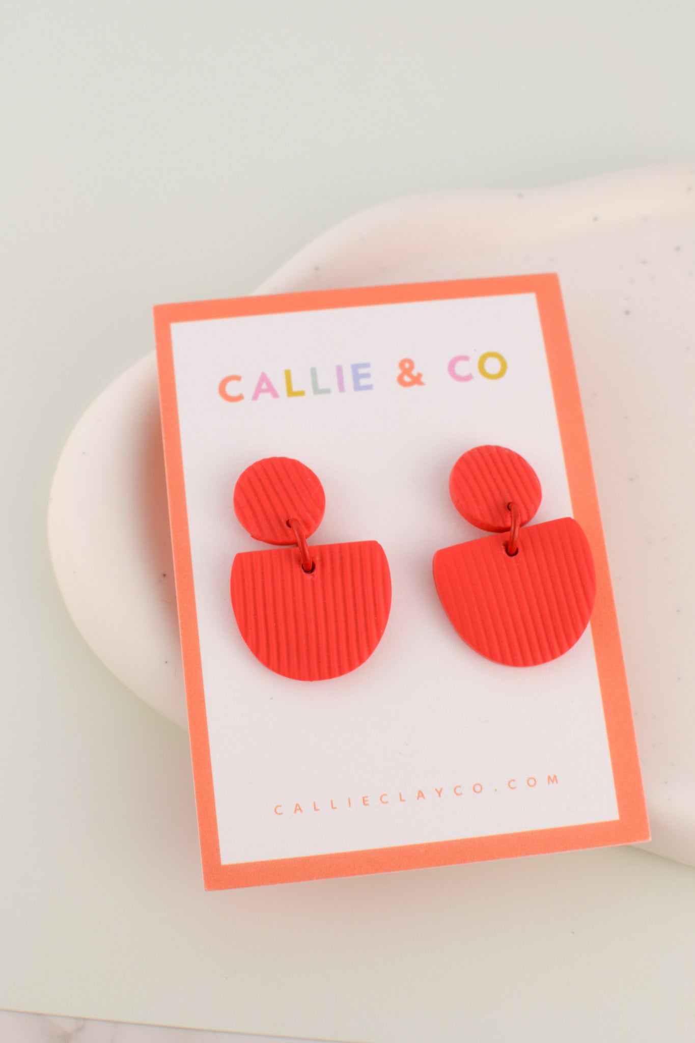 Rainbow Collection | Bright Red Textured Dangles