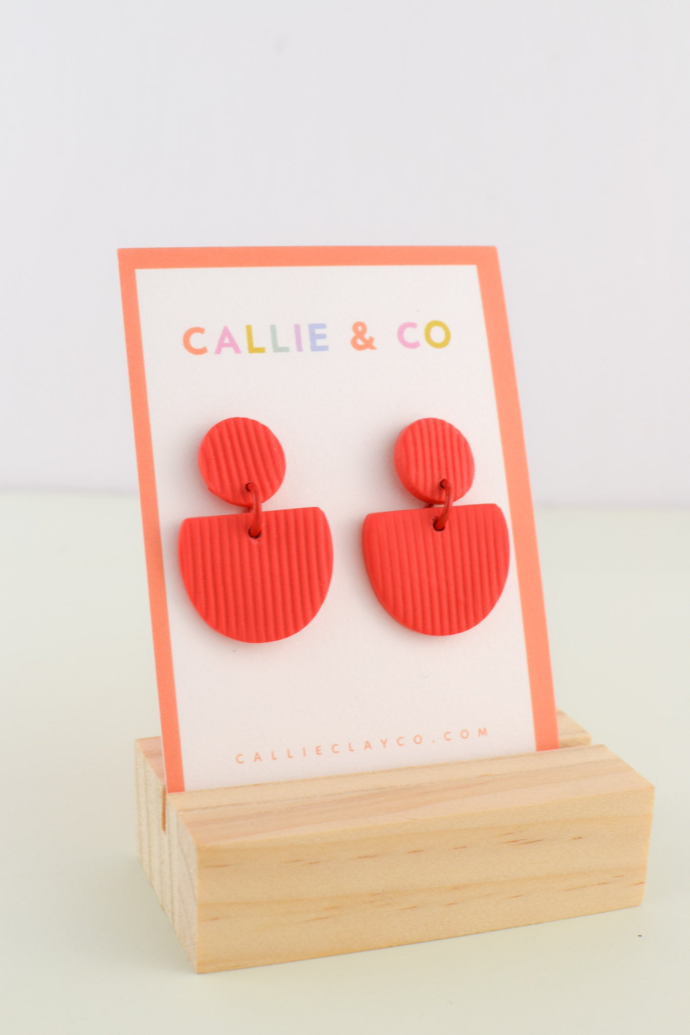 Rainbow Collection | Bright Red Textured Dangles
