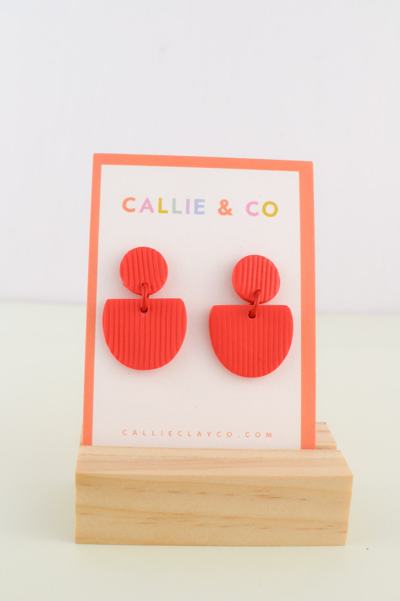 Rainbow Collection | Bright Red Textured Dangles