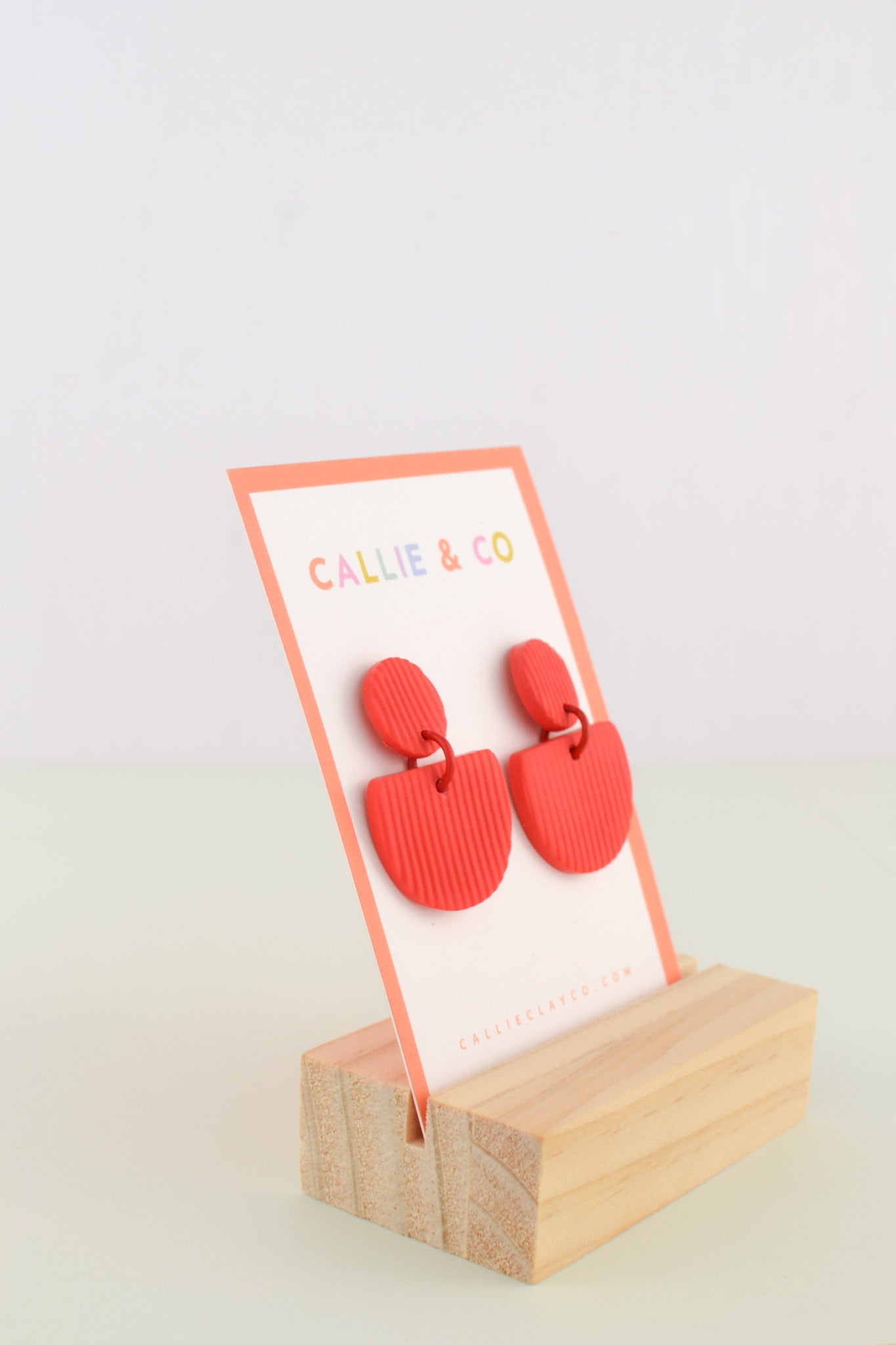 Rainbow Collection | Bright Red Textured Dangles