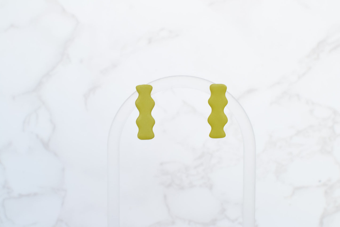 Olivia Squiggly Studs | Green
