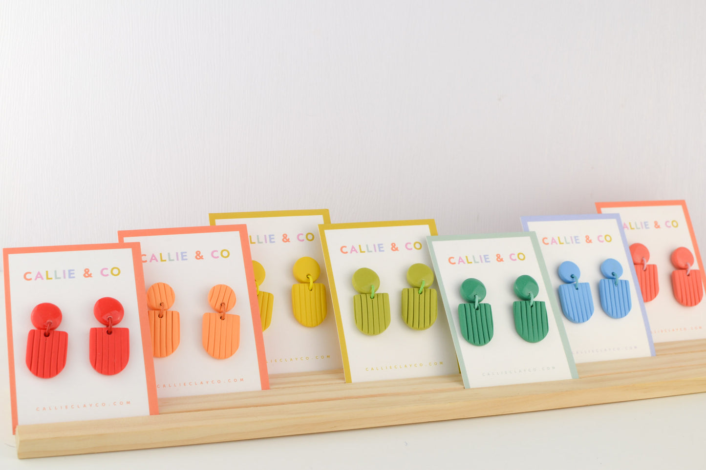 Rainbow Collection | Forest Green Textured Dangles