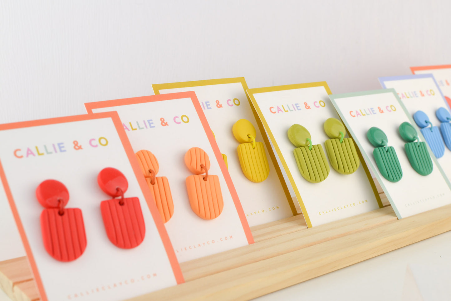 Rainbow Collection | Orange Textured Dangles