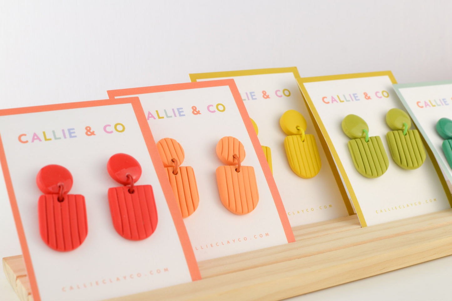 Rainbow Collection | Yellow Textured Dangles