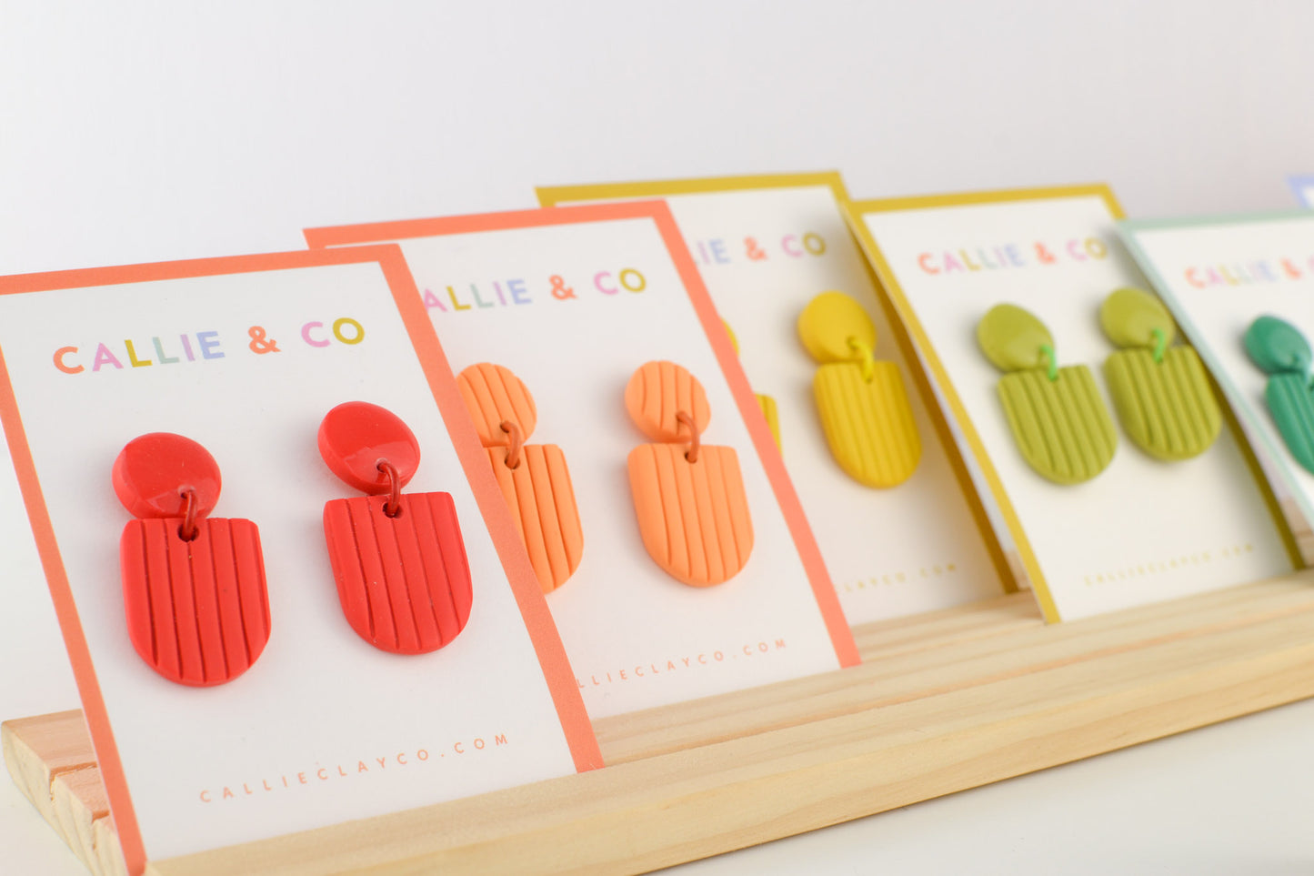 Rainbow Collection | Orange Textured Dangles
