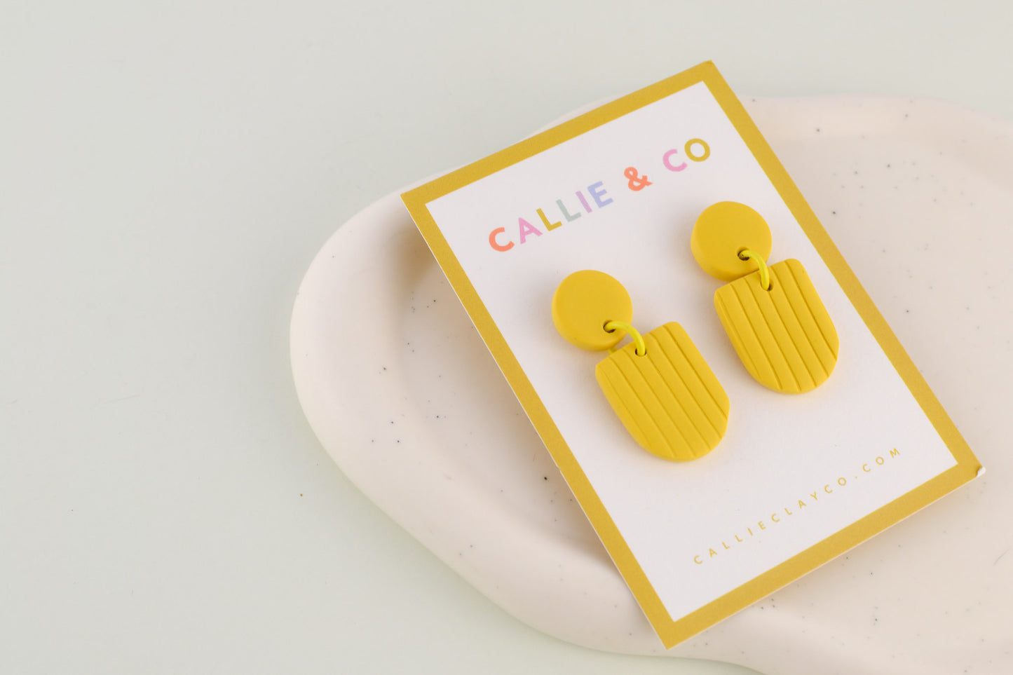 Rainbow Collection | Yellow Textured Dangles