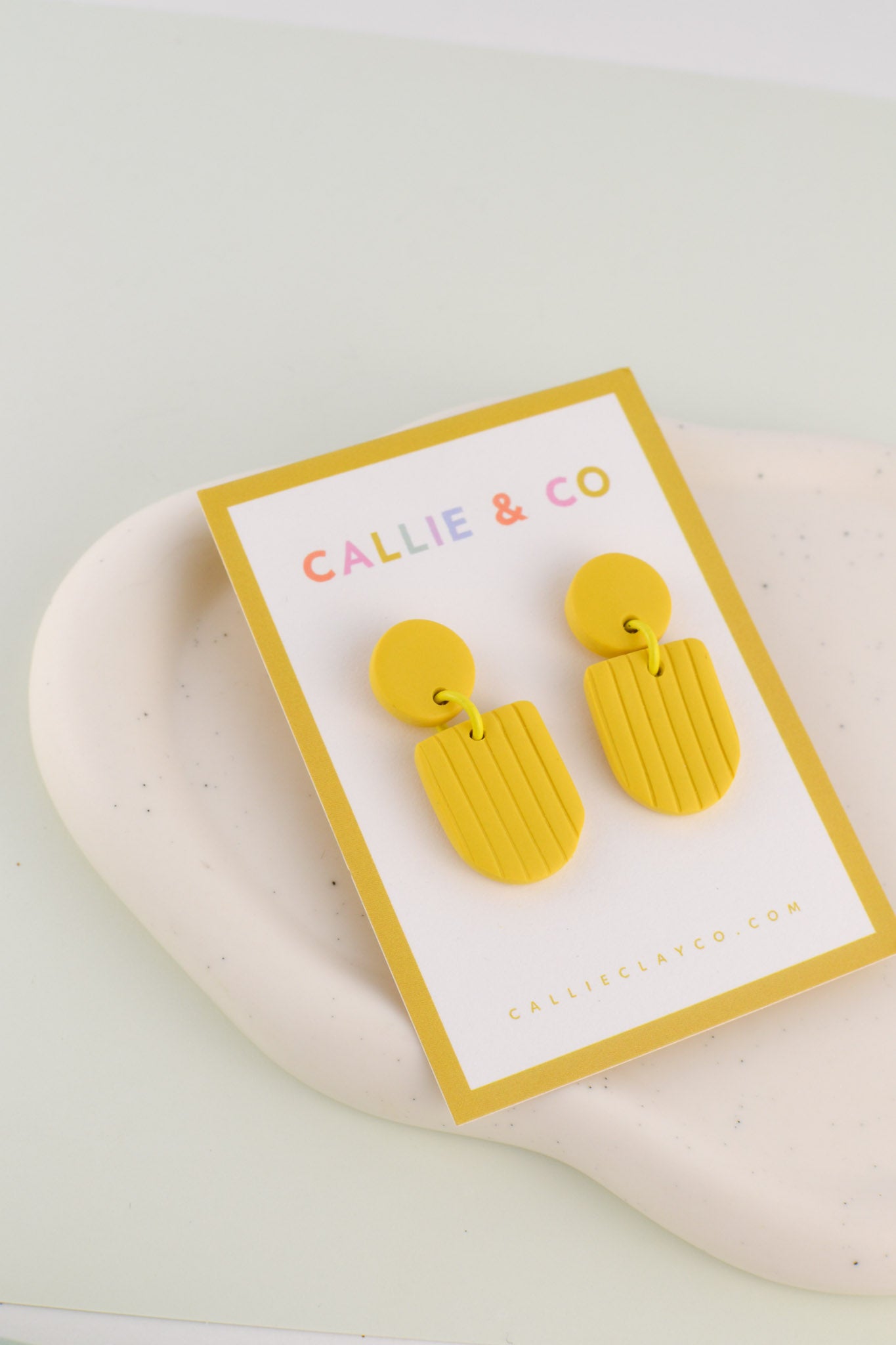 Rainbow Collection | Yellow Textured Dangles