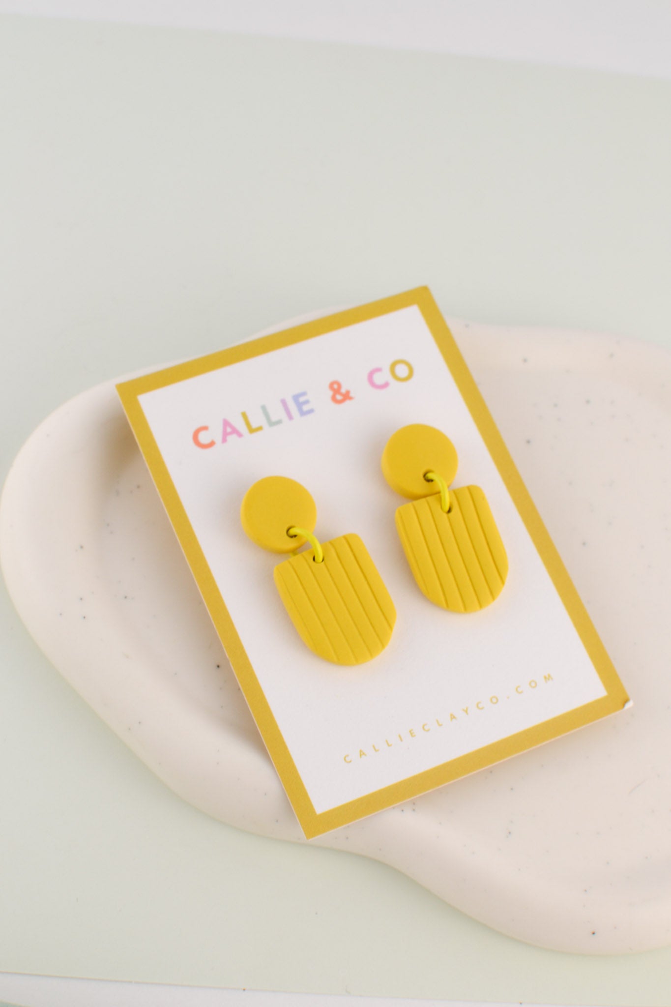 Rainbow Collection | Yellow Textured Dangles