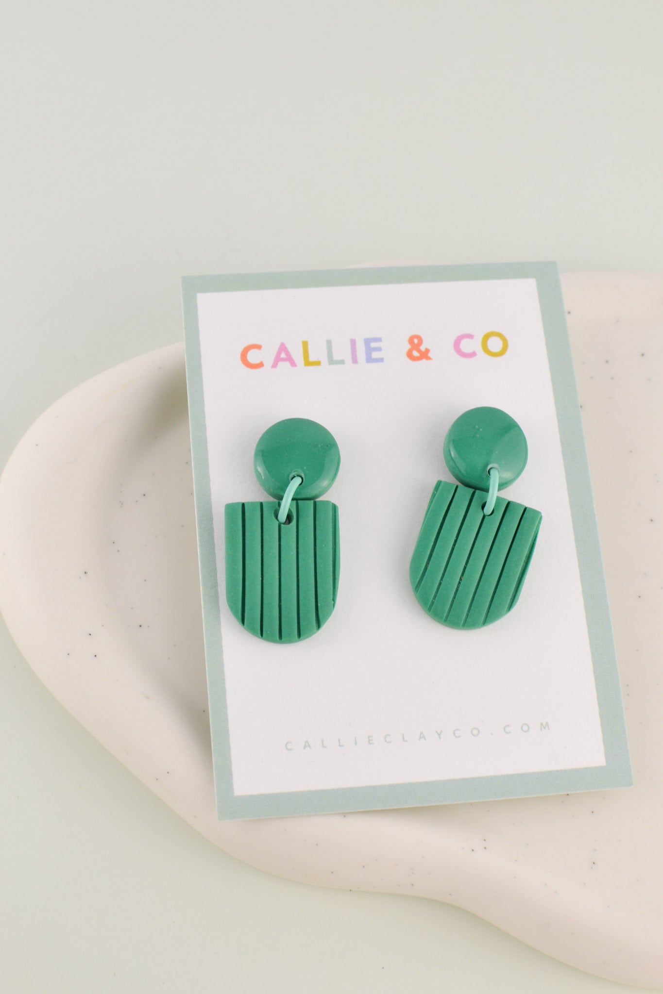 Rainbow Collection | Forest Green Textured Dangles