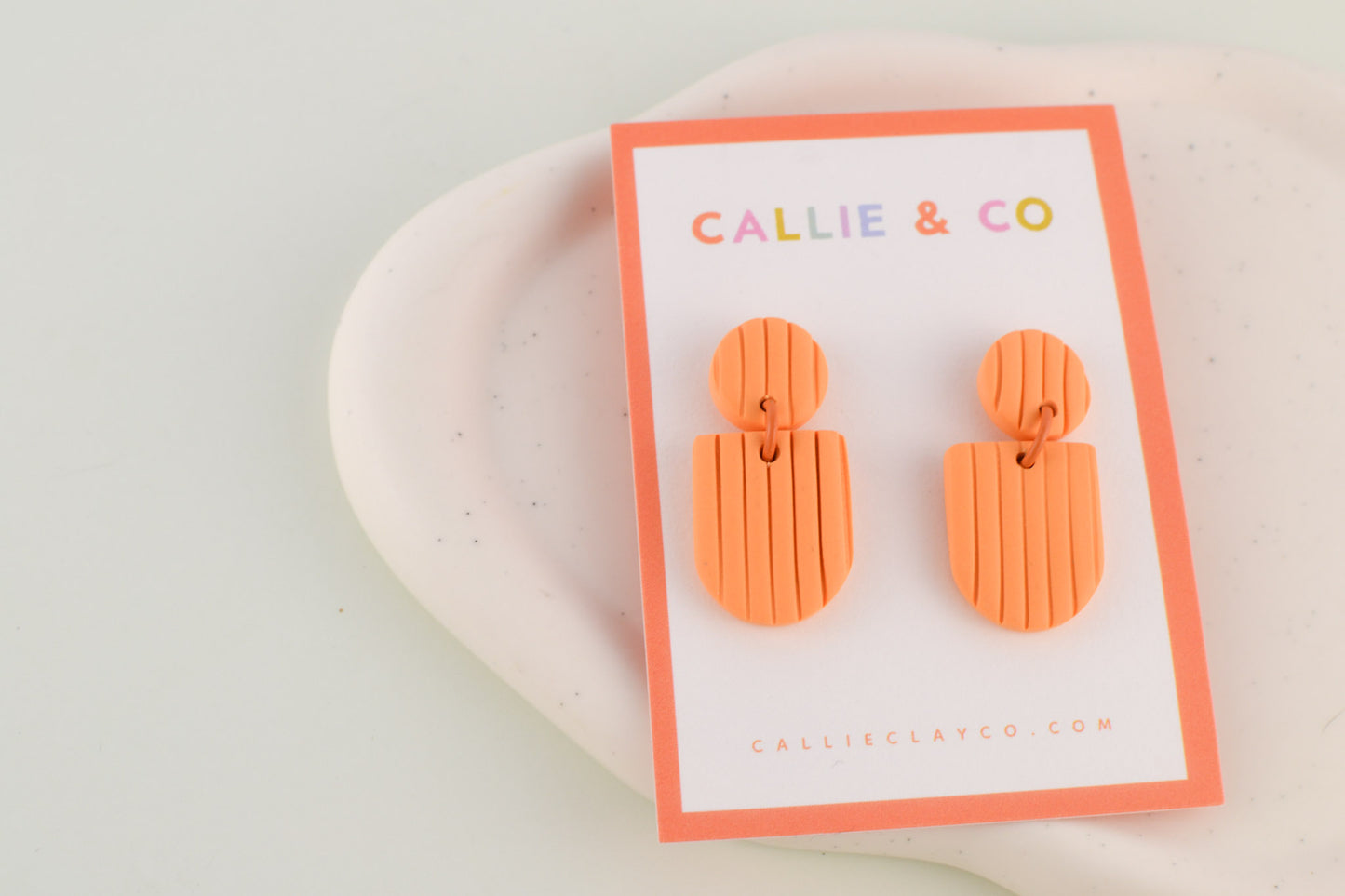 Rainbow Collection | Orange Textured Dangles