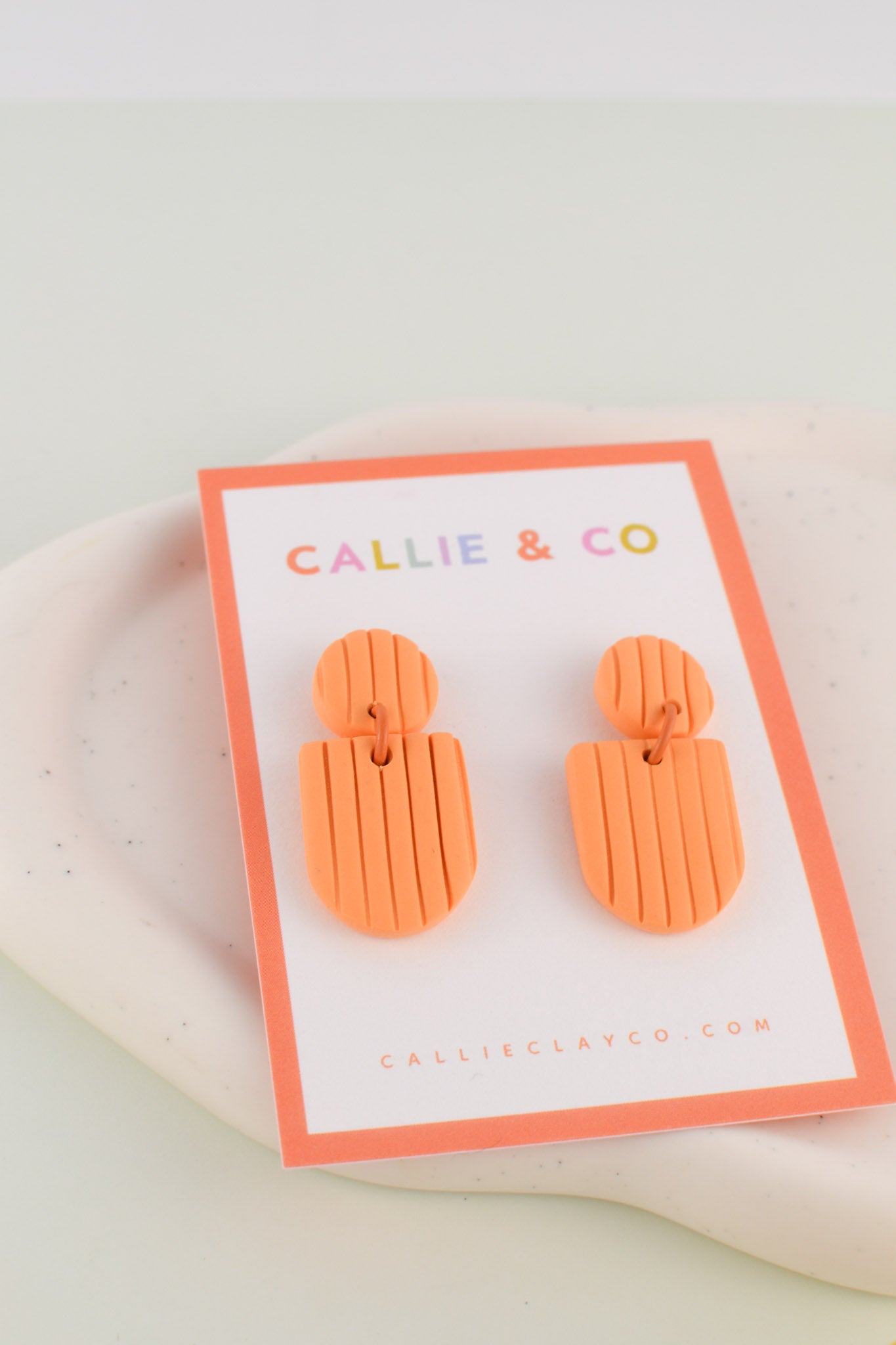 Rainbow Collection | Orange Textured Dangles