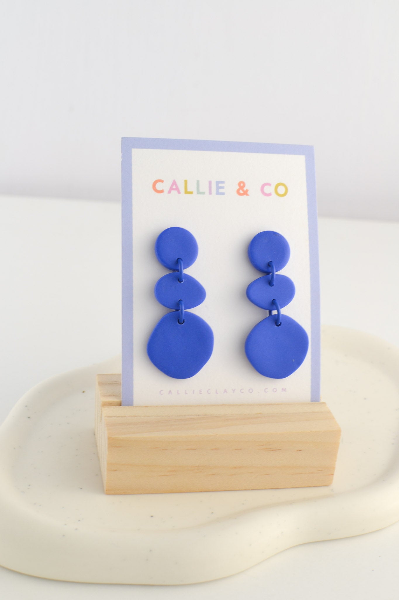 Modern Abstract Dangles | Indigo