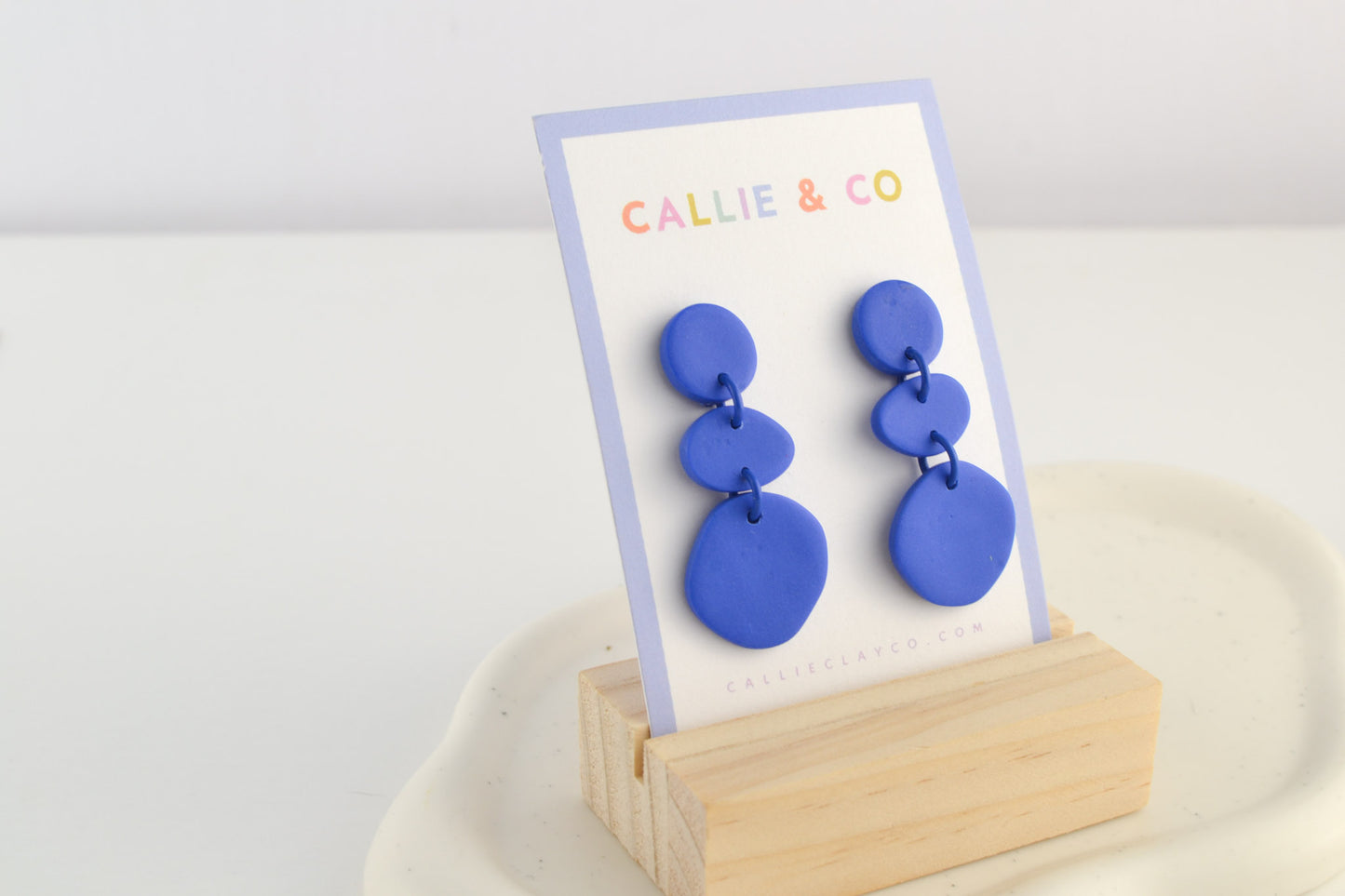 Modern Abstract Dangles | Indigo