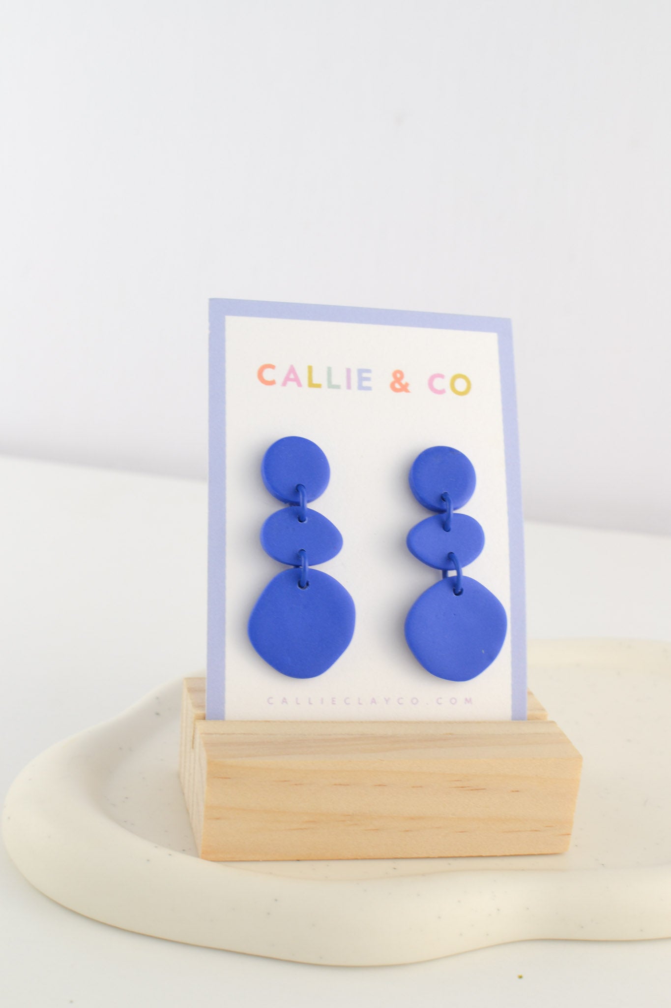 Modern Abstract Dangles | Indigo