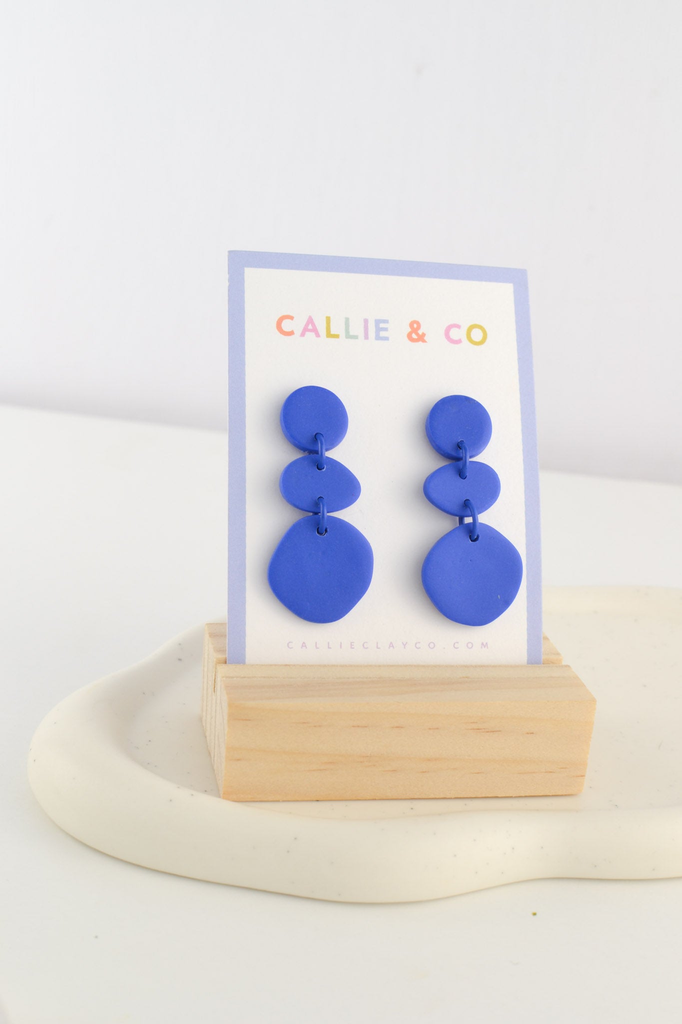 Modern Abstract Dangles | Indigo