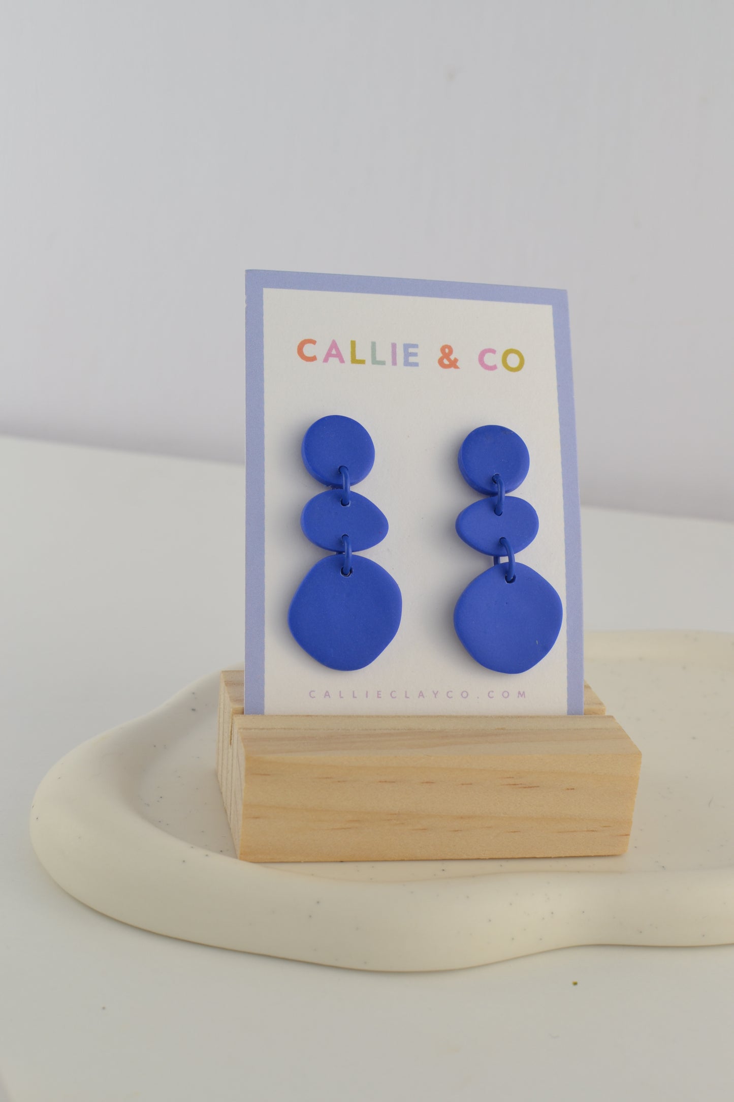 Modern Abstract Dangles | Indigo