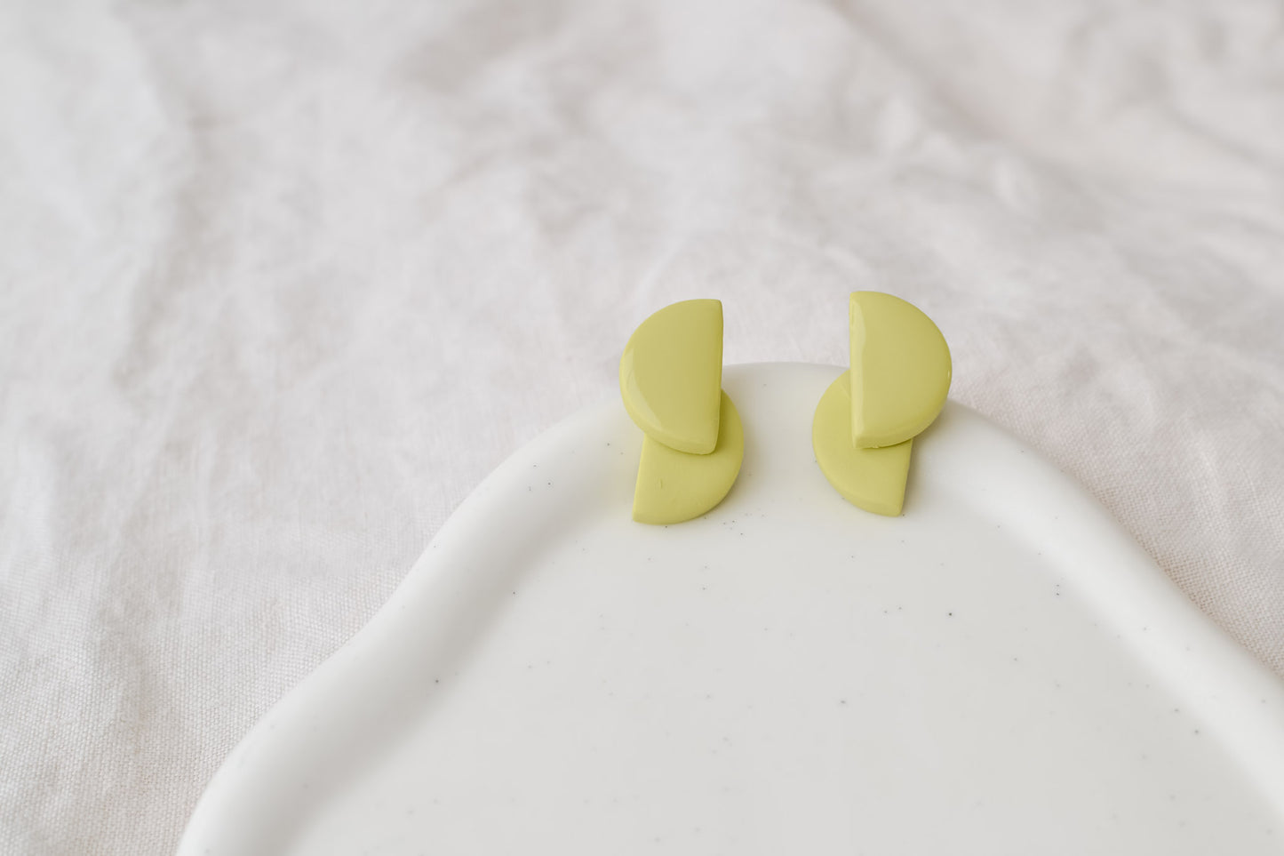 Layered Abstract Studs | Lime Green