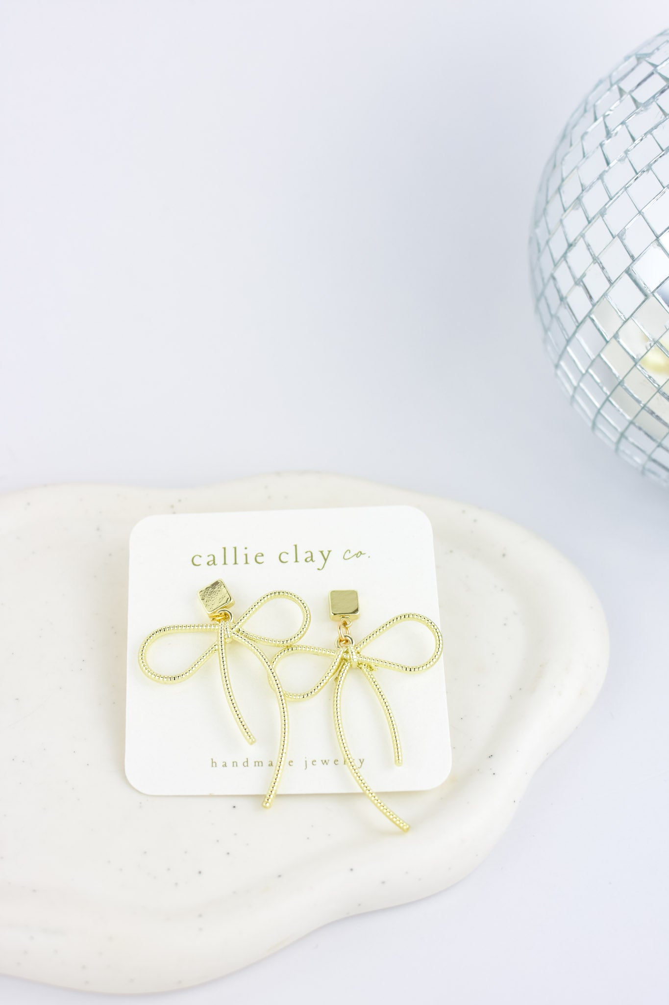 Lilly Bow Earrings | Gold