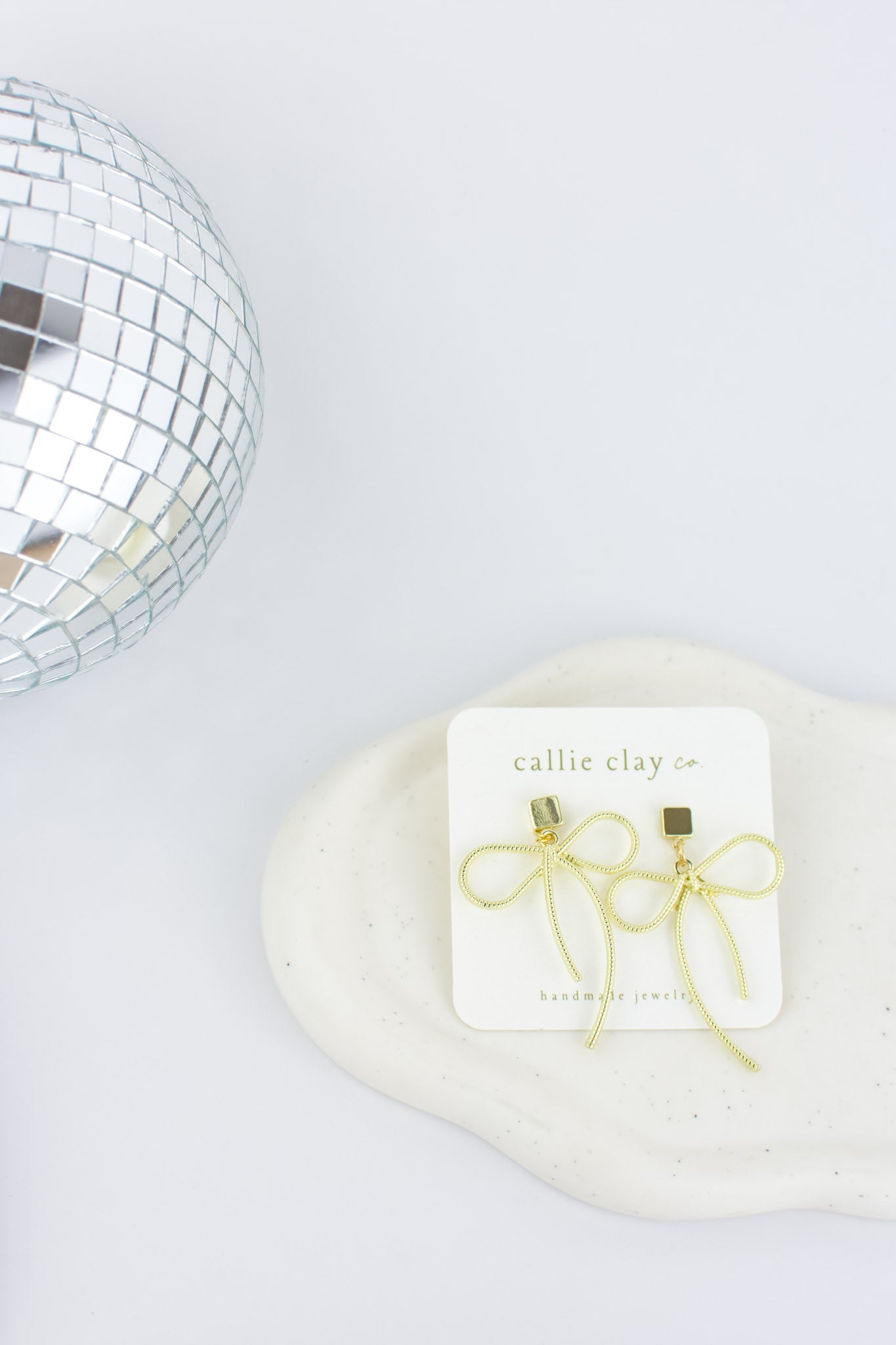 Lilly Bow Earrings | Gold
