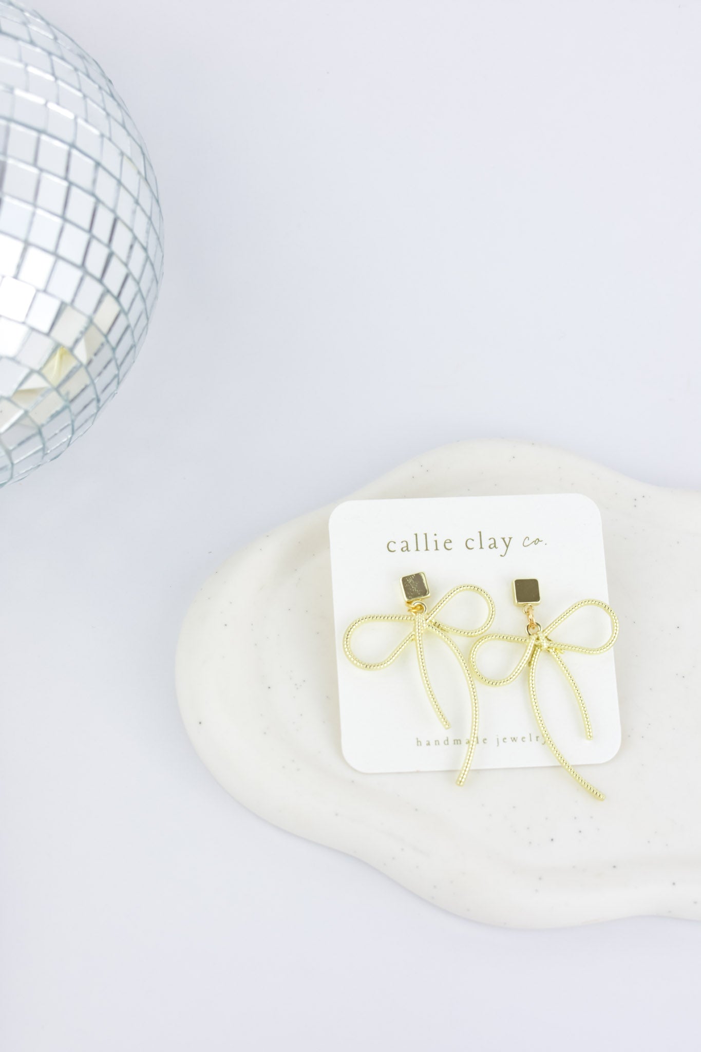 Lilly Bow Earrings | Gold