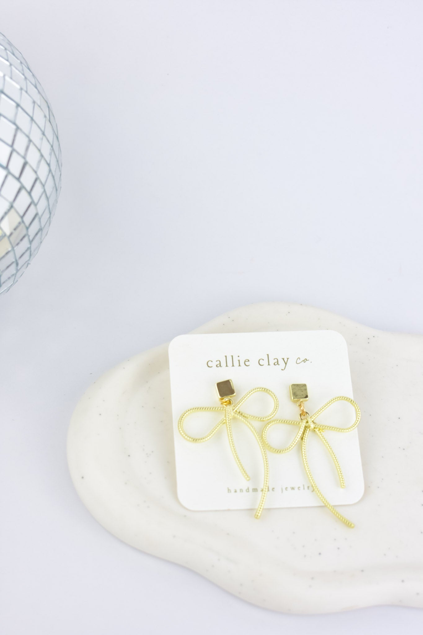 Lilly Bow Earrings | Gold