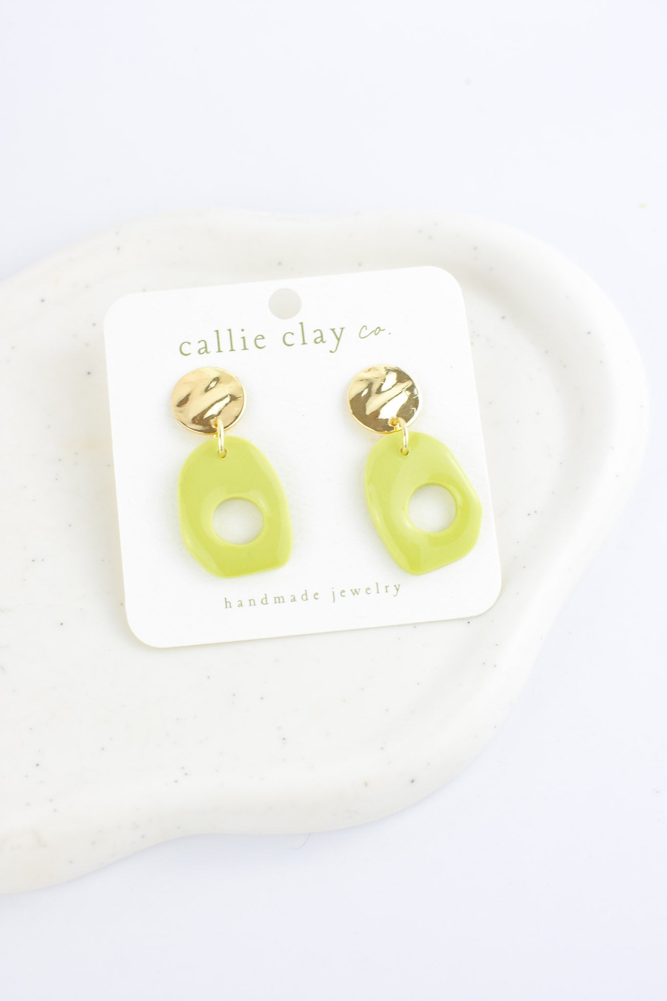 Soleil Dangles | Gold & Green Chartreuse
