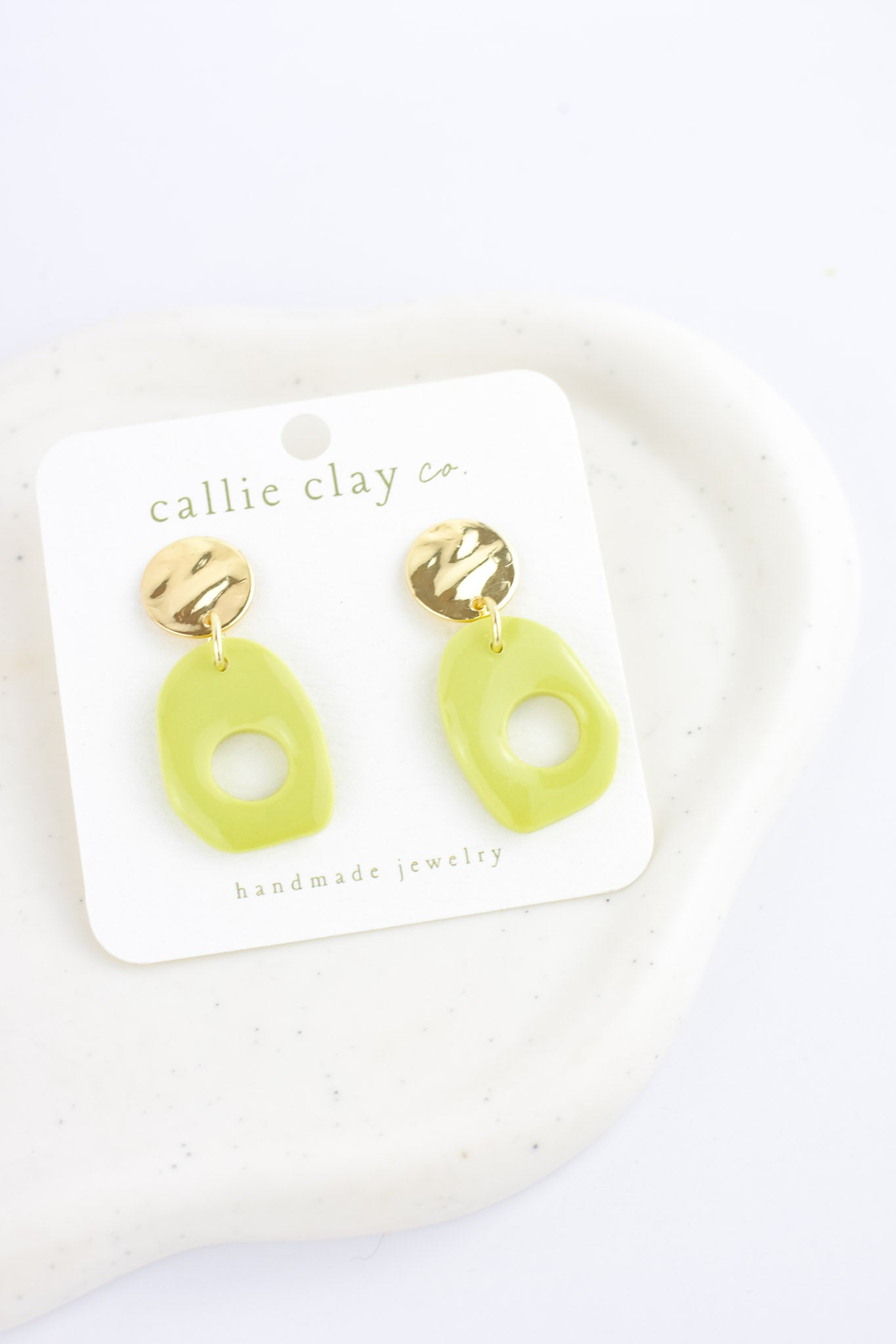 Soleil Dangles | Gold & Green Chartreuse