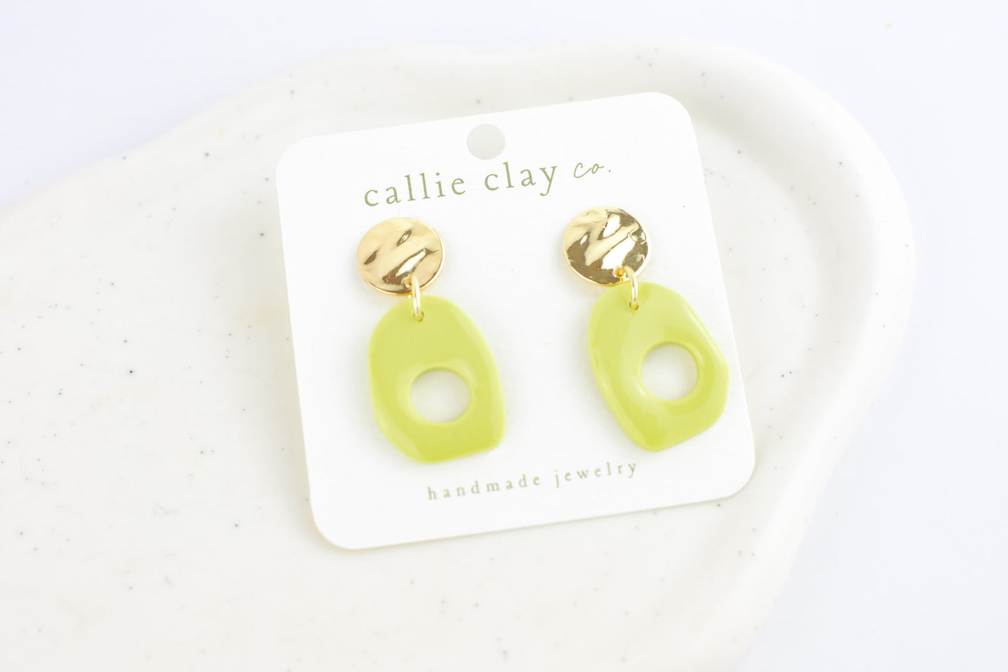 Soleil Dangles | Gold & Green Chartreuse