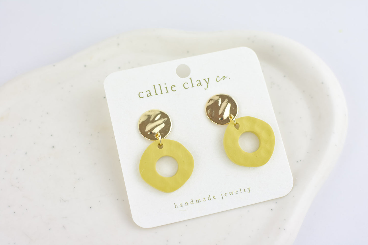 Soleil Dangles | Gold & Lime Green