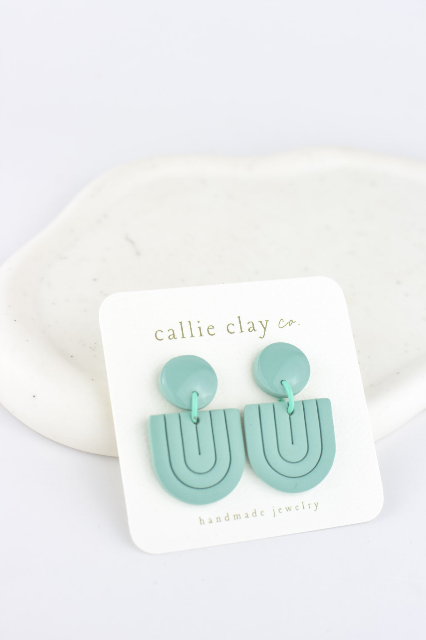 Soleil Dangles | Teal Textured Drops