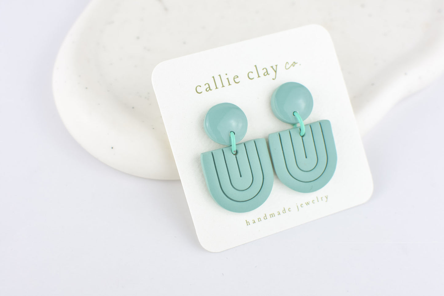 Soleil Dangles | Teal Textured Drops