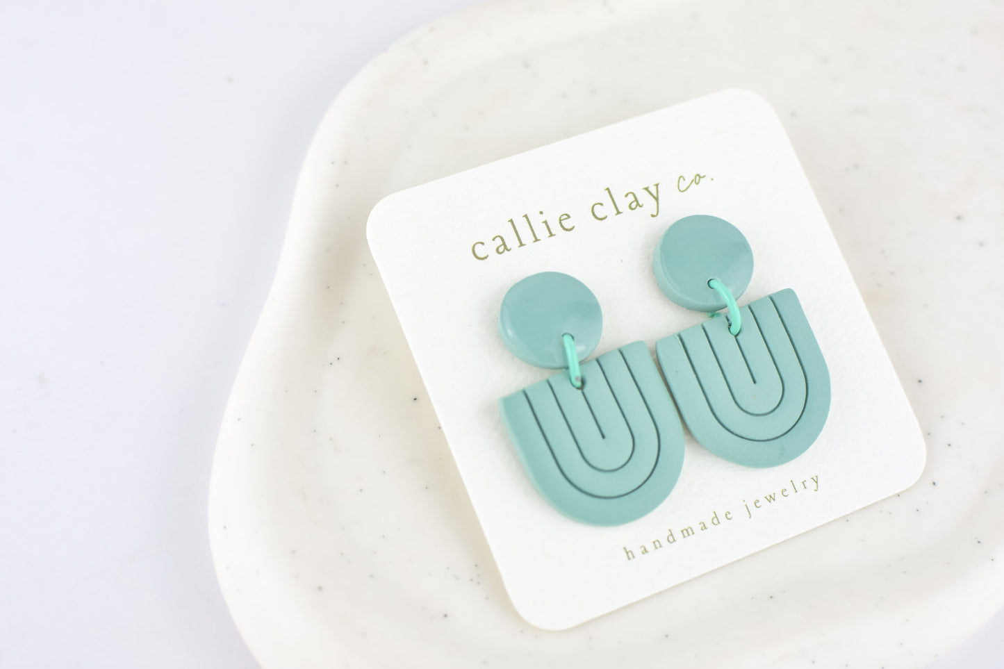 Soleil Dangles | Teal Textured Drops