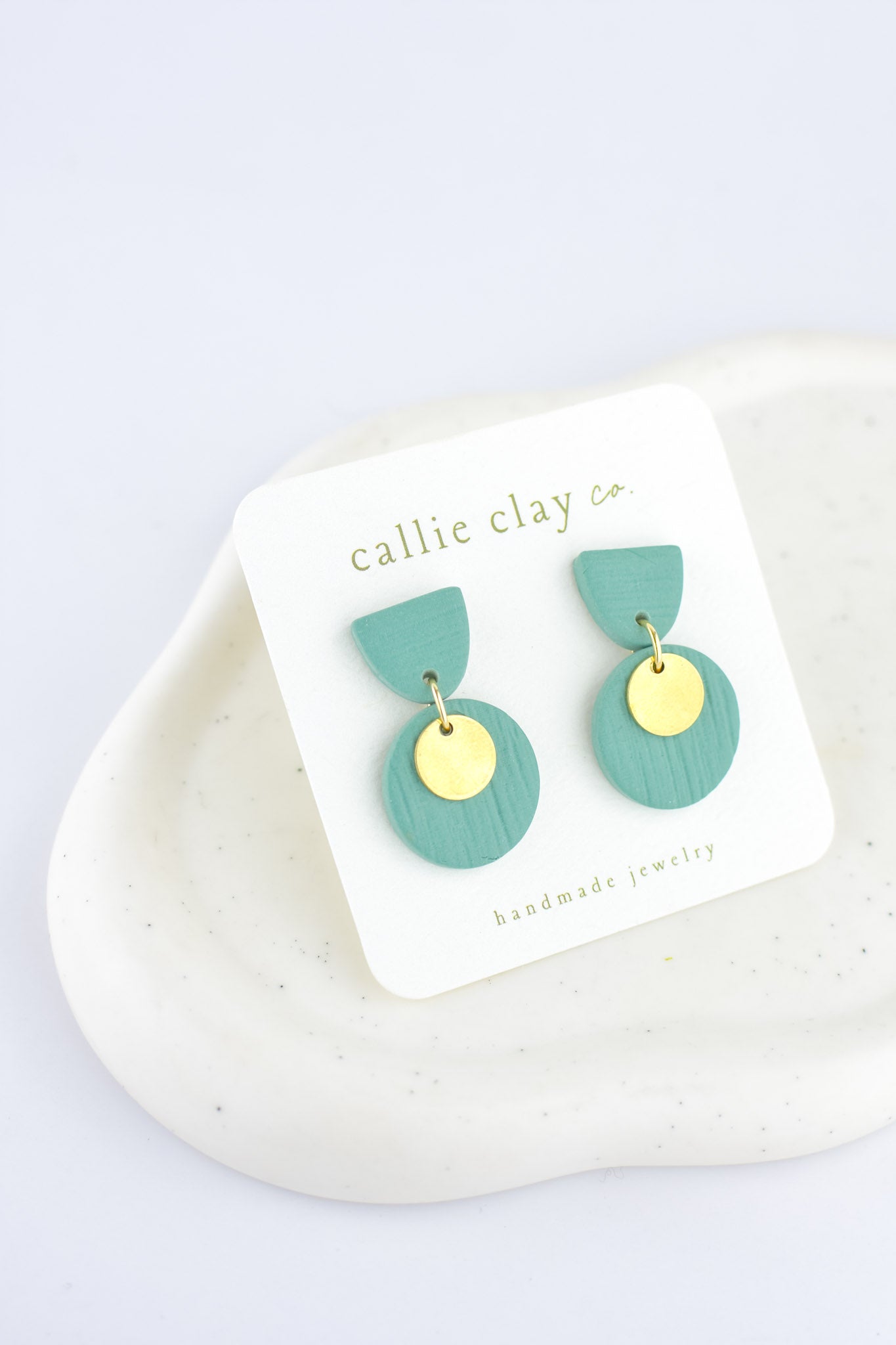 June Dangle Earrings | Gold & Teal