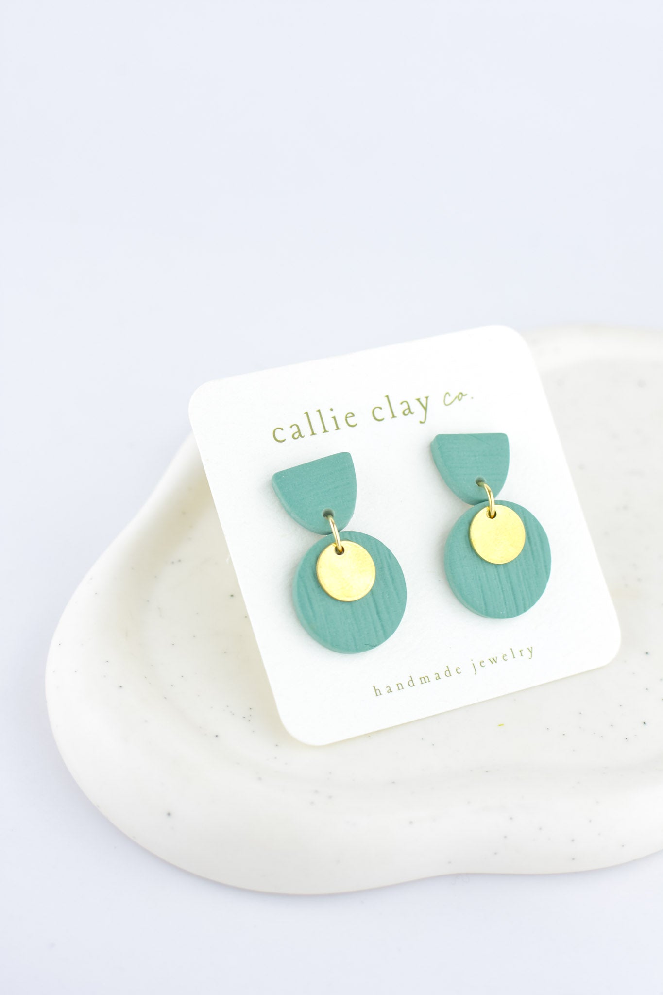 June Dangle Earrings | Gold & Teal
