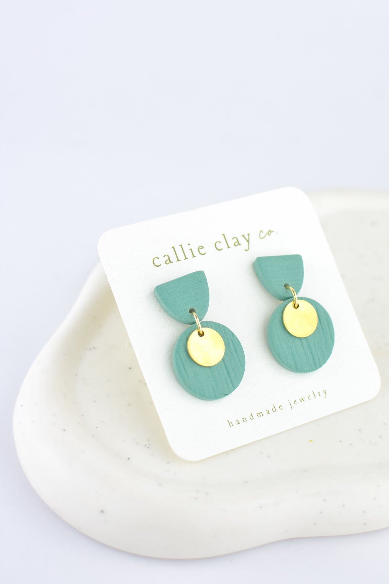 June Dangle Earrings | Gold & Teal