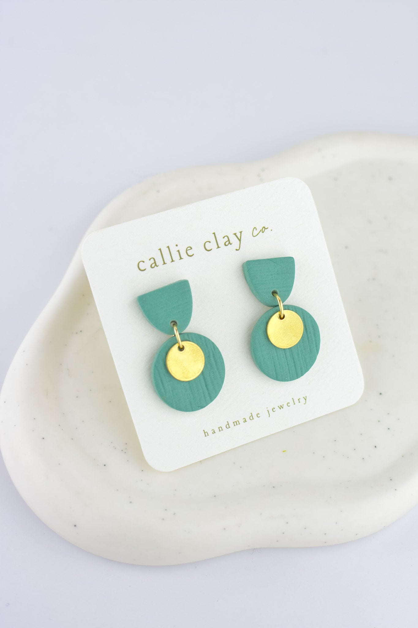 June Dangle Earrings | Gold & Teal