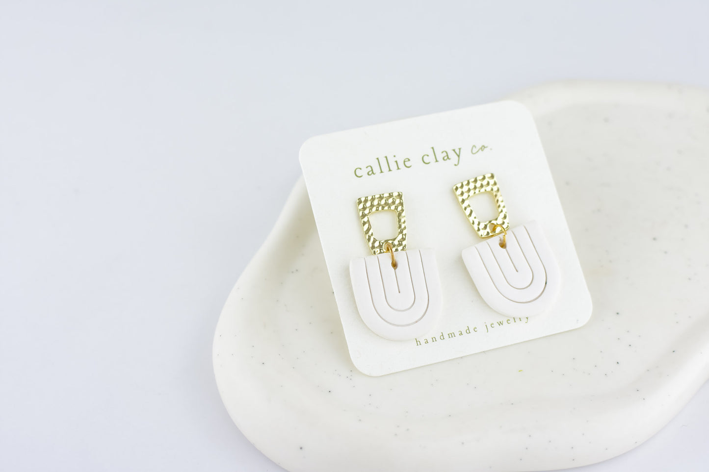Ailey Dangles | Gold & White