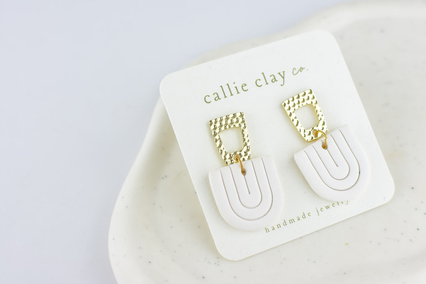 Ailey Dangles | Gold & White