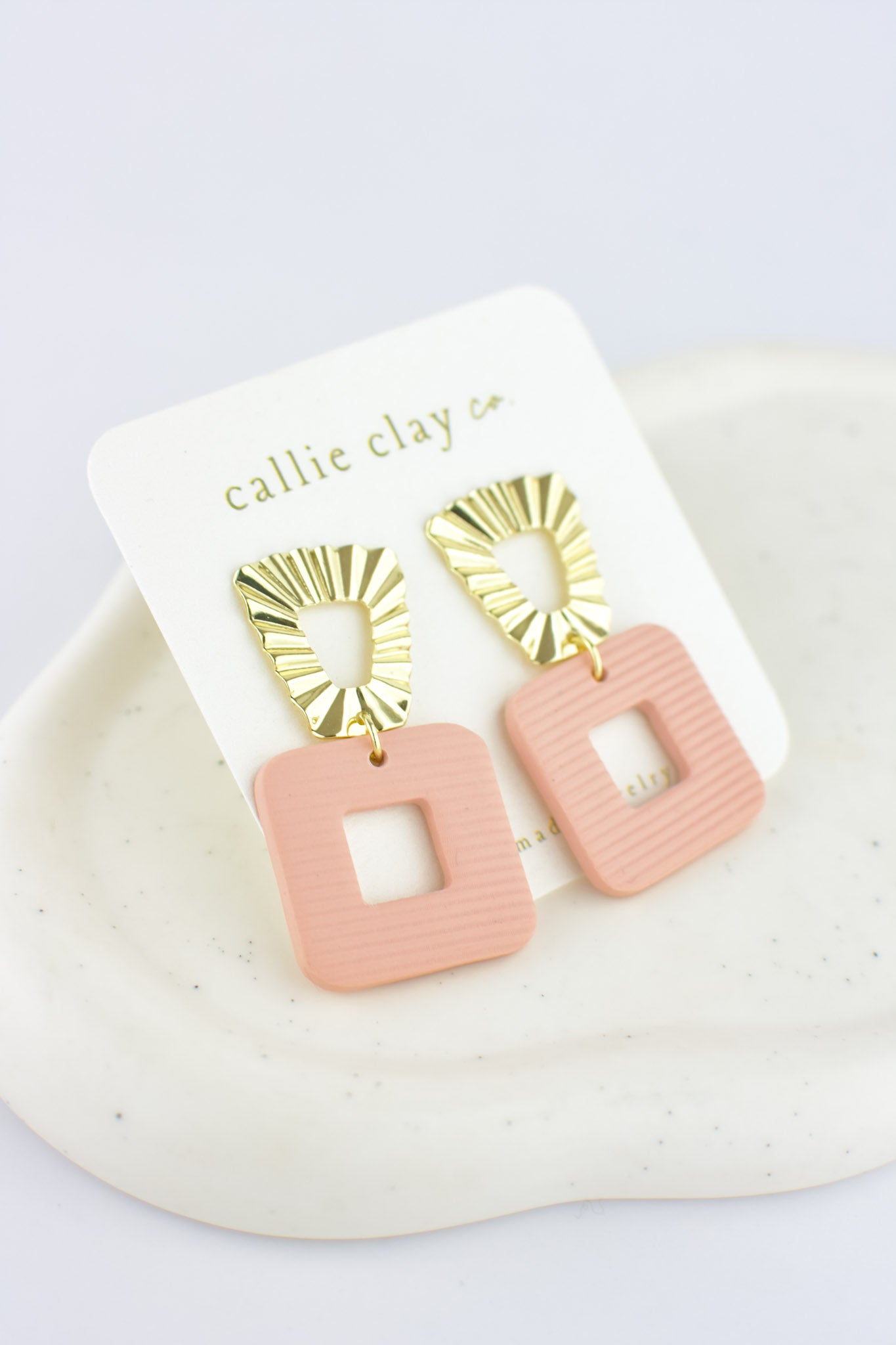 Grace Dangles | Gold & Blush Pink