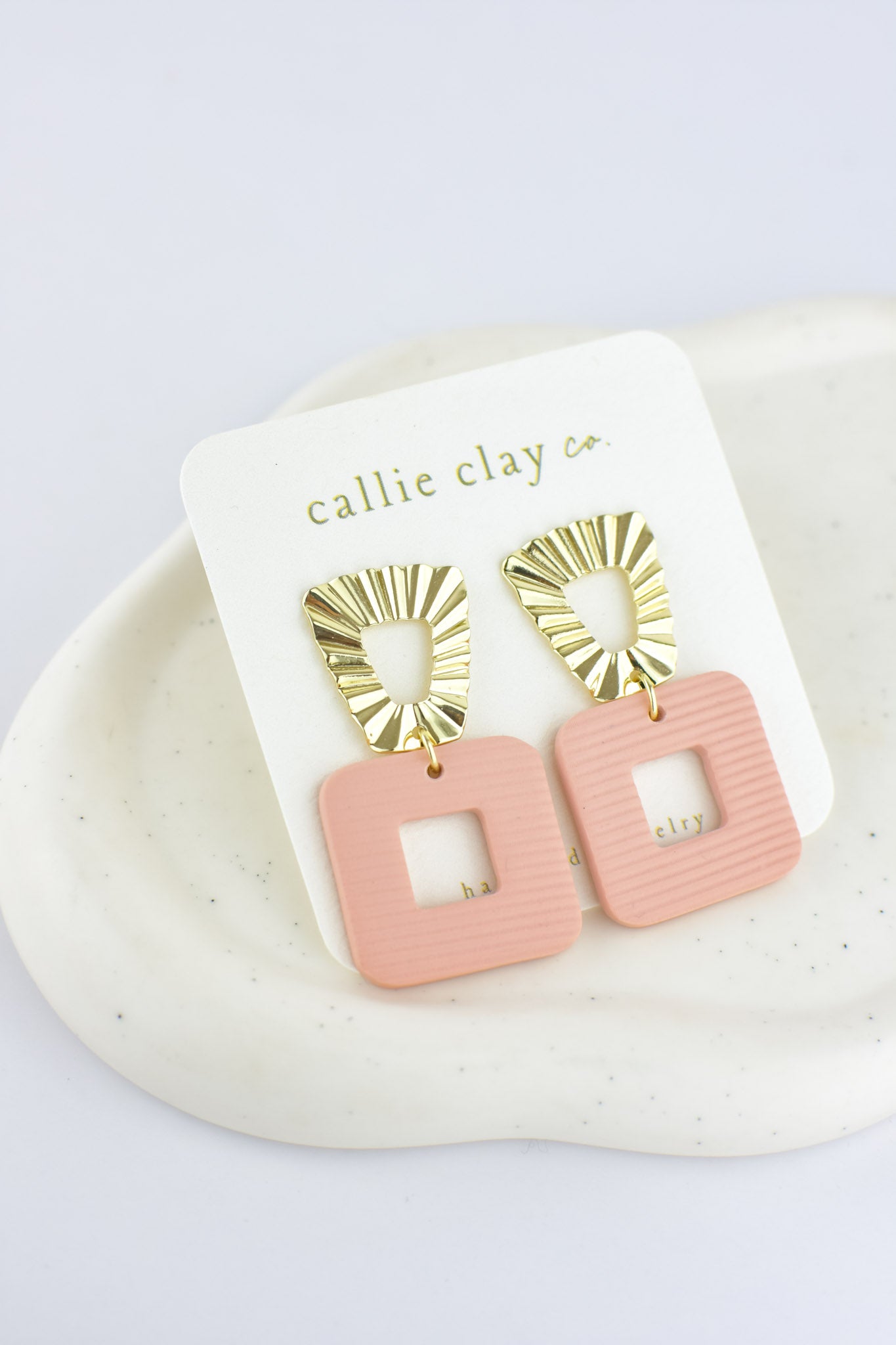 Grace Dangles | Gold & Blush Pink