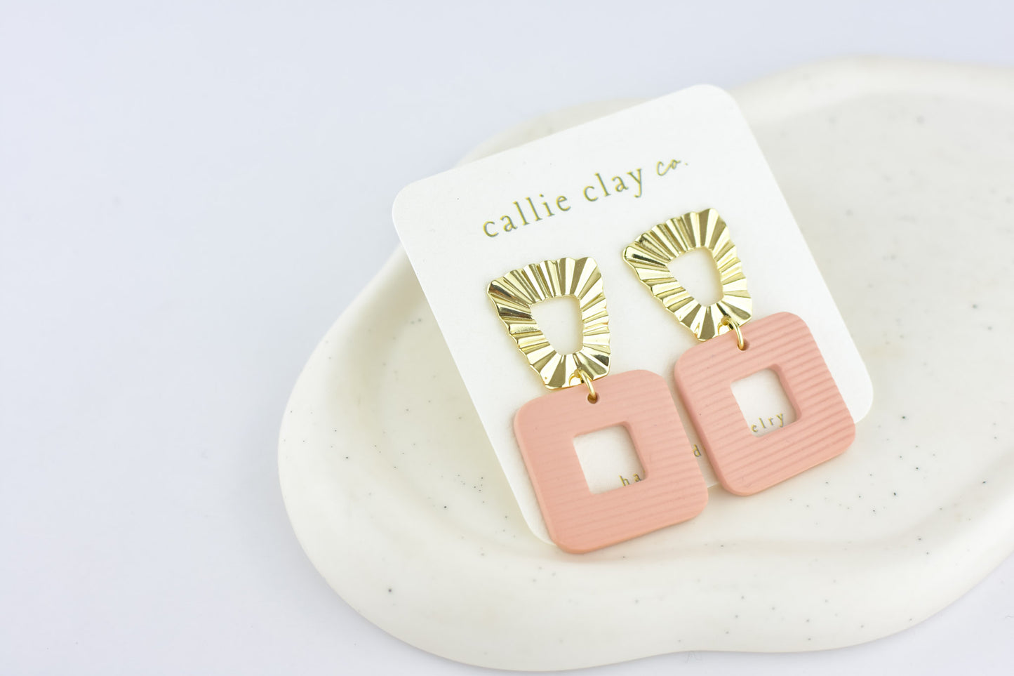 Grace Dangles | Gold & Blush Pink