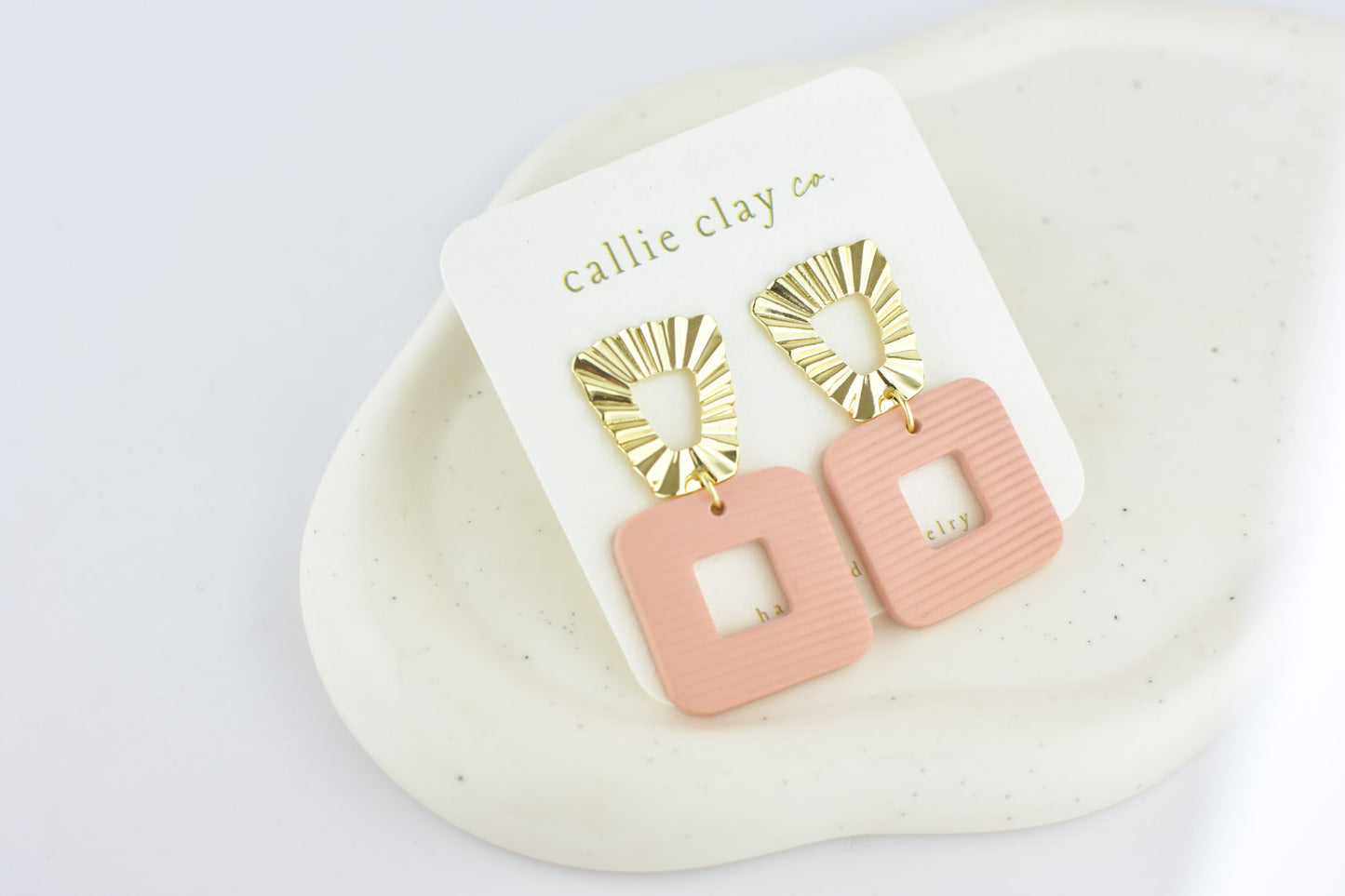 Grace Dangles | Gold & Blush Pink