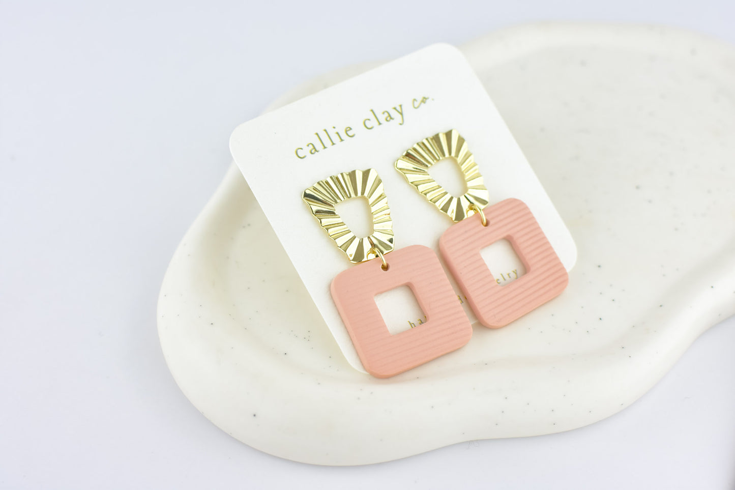 Grace Dangles | Gold & Blush Pink
