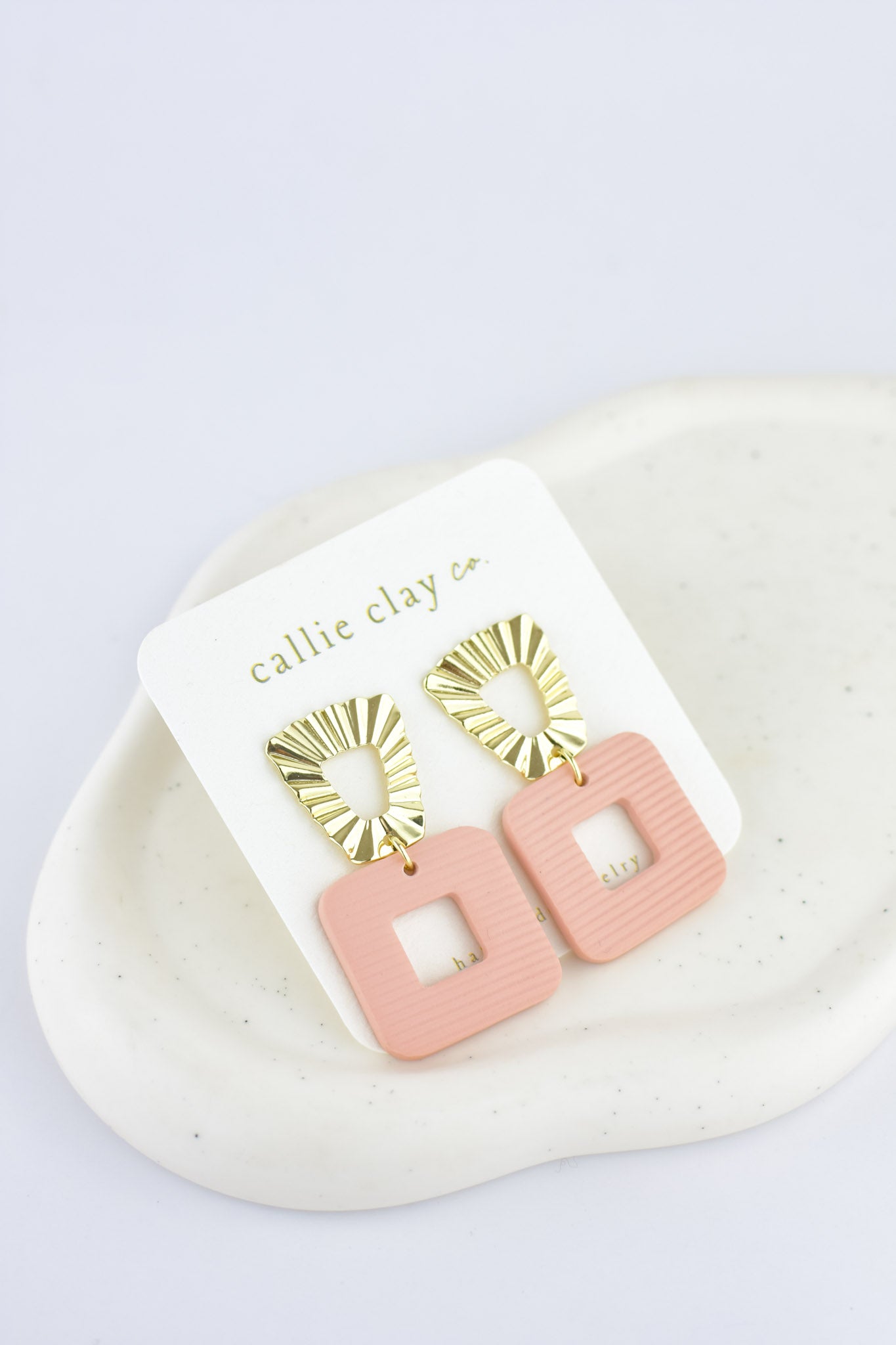 Grace Dangles | Gold & Blush Pink