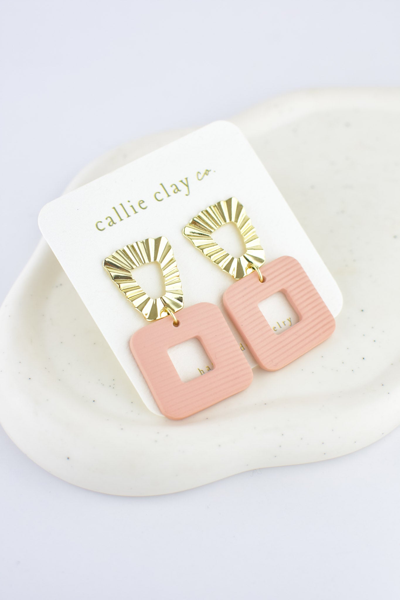 Grace Dangles | Gold & Blush Pink