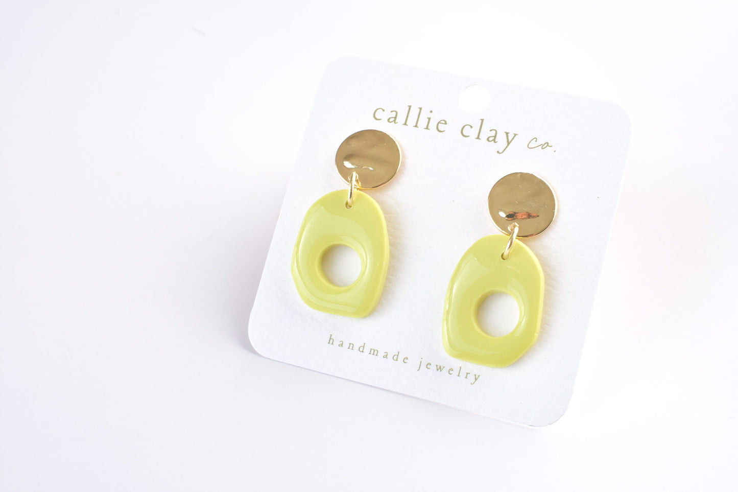 Soleil Dangles | Gold & Green Chartreuse