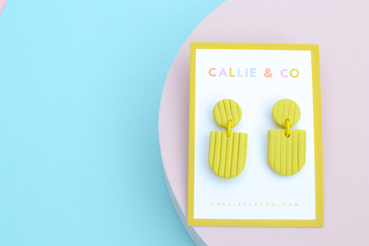 the rainbow collection | textured lime dangles