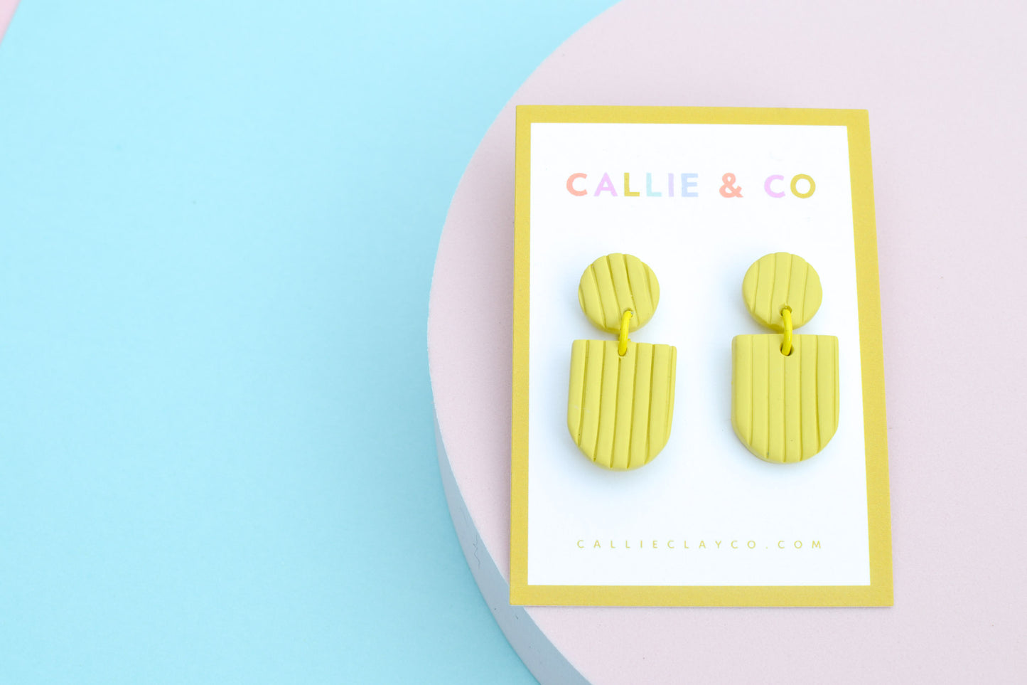 the rainbow collection | textured lime dangles